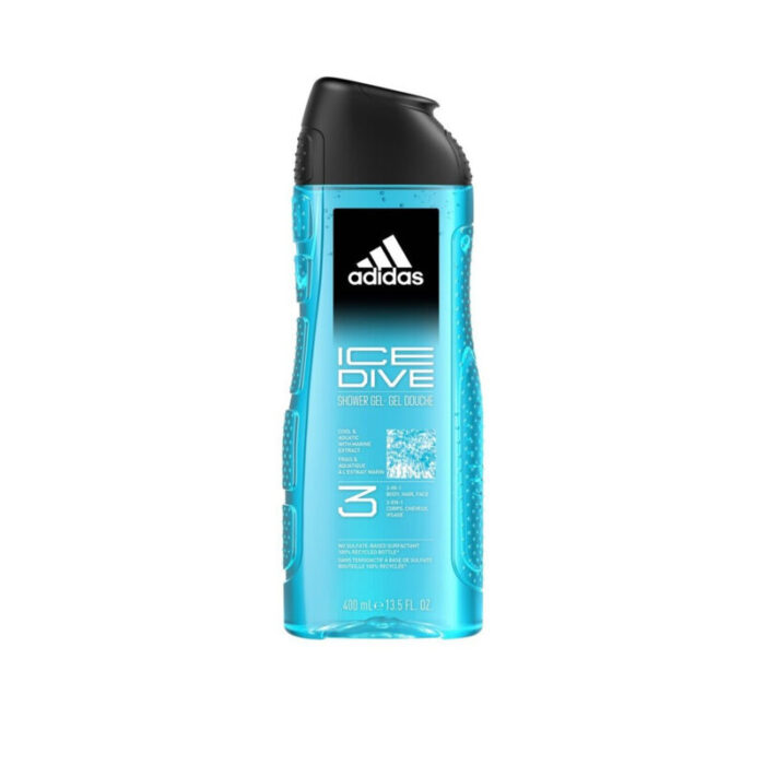 adidas ice dive refreshing 3 in 1 shower gel 400ml 1