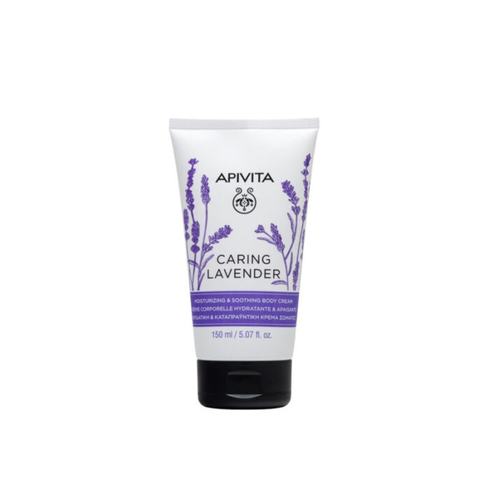 apivita caring lavender moisturizing soothing body cream 150ml