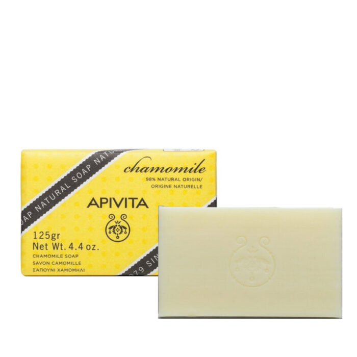 apivita natural soap with chamomile 125g