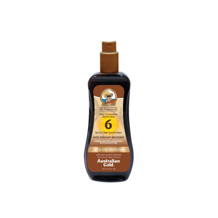 australian gold spray gel sunscreen with instant bronzer spf6 237ml