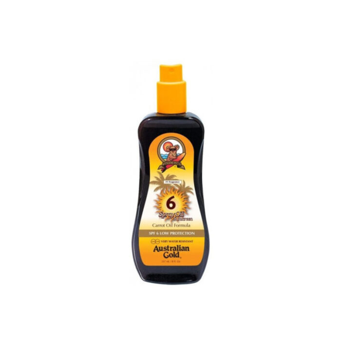 australian gold spray oil sunscreen carrot oil formula spf6 237ml