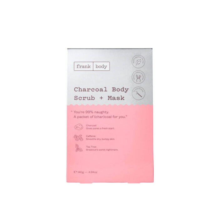 frank body charcoal body scrub mask 140g 1