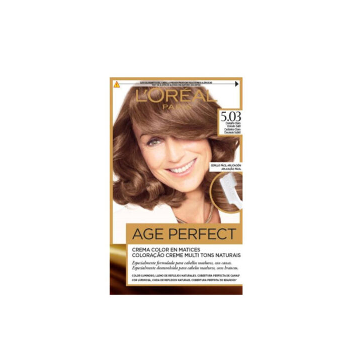 l oreal paris excellence age perfect 5 03 warm golden brown permanent hair dye