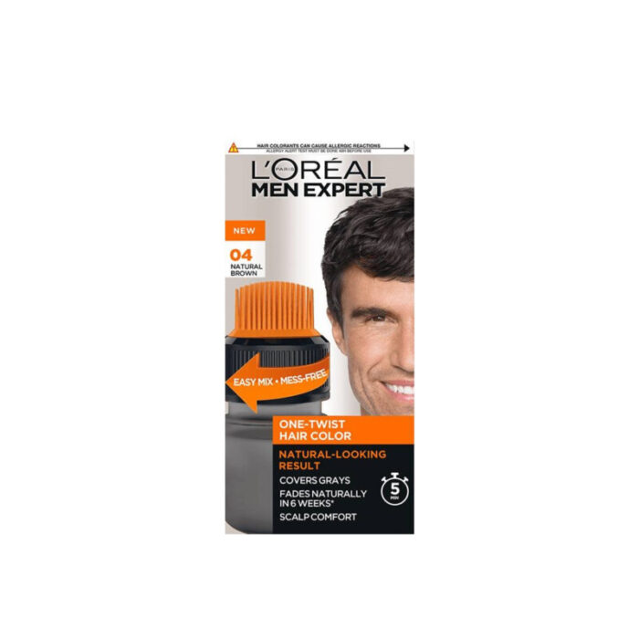 l oreal paris men expert one twist hair color 04 natural brown