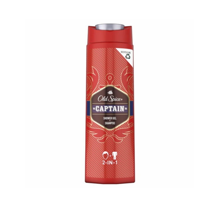 old spice captain shower gel shampoo 400ml