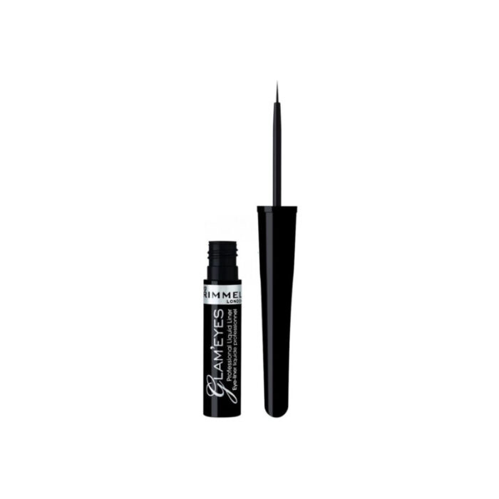 rimmel london glam eyes liquid eyeliner pitch black 3 5ml